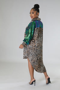 Sequin Leopard Dress